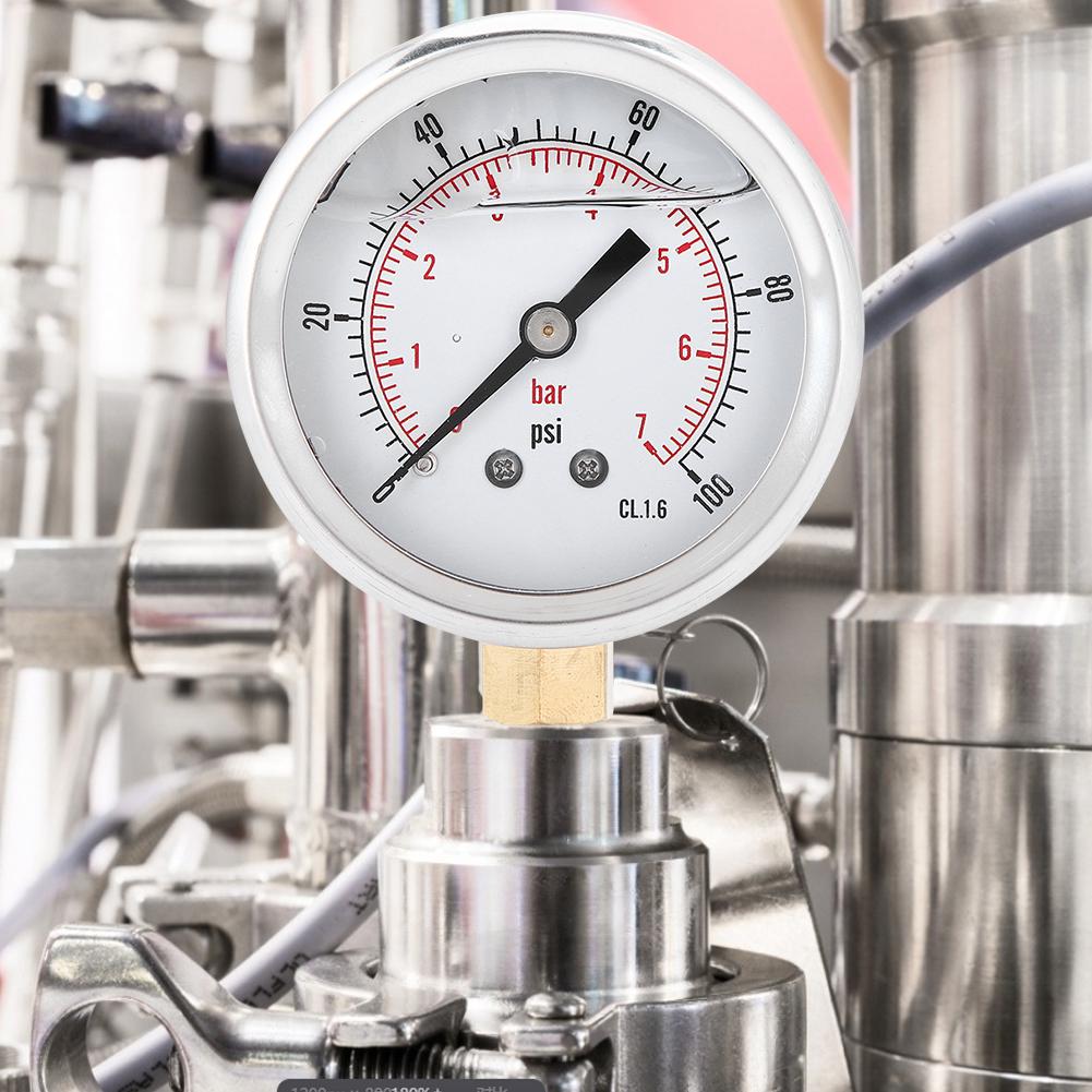 TSPGG6047bar 1 4BSP Y60 Radial Oil Filled Pressure Gauge Instrument for Pressure Measurement