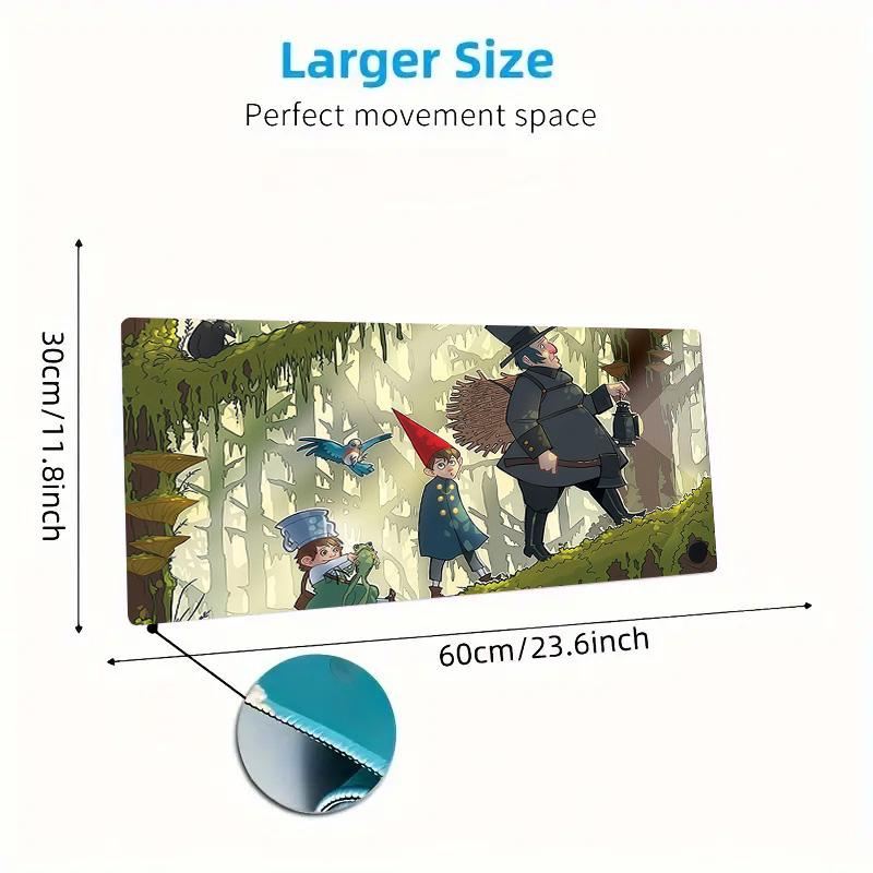 Over the Garden Wall Print  Cushion Non-slip Laptop Tablet Big Mousepad XXL Mat Mini PC Playmat With Lock edge