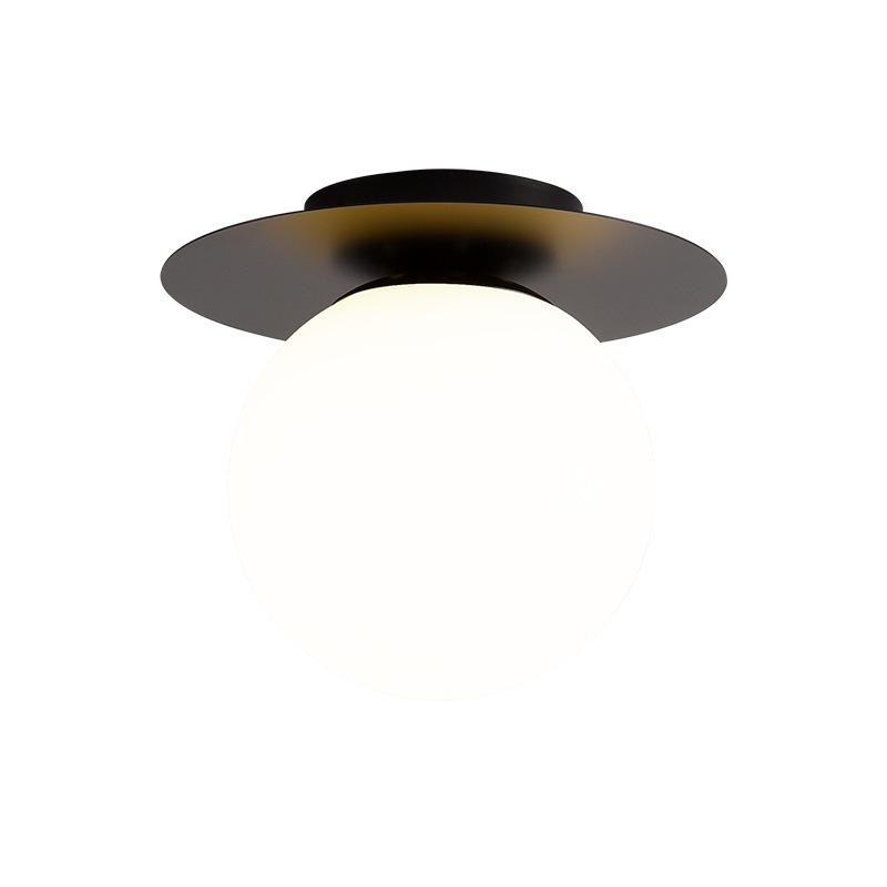 lndoor LED Ceiling Lamp for Modern  Glass Ball Black Gold LED Ceiling Lights Chandelier Lighting for Home Balcony Light Fixtures