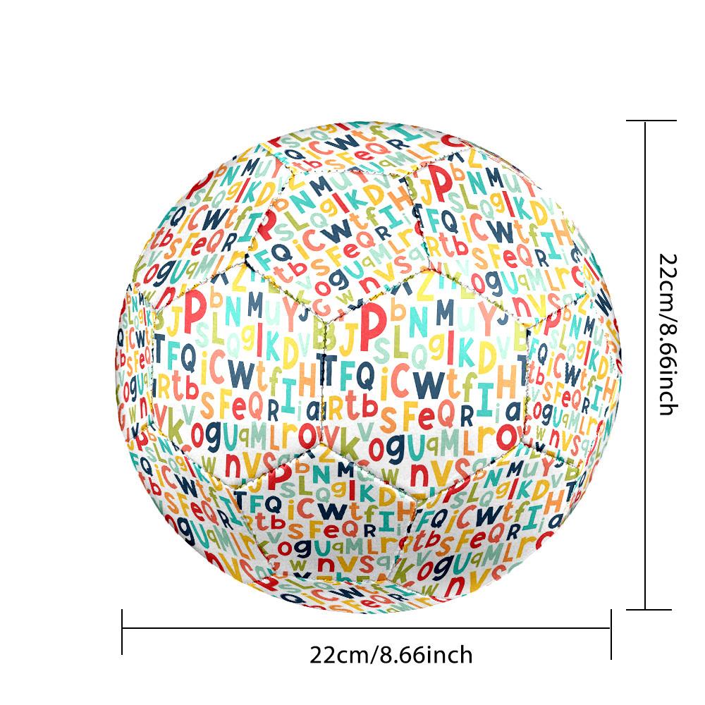 1pc Alphabet Size 5 Soccer Ball Professional Match Training Football Indoor &Outdoor Sports Ball Lightweight Durable m6557