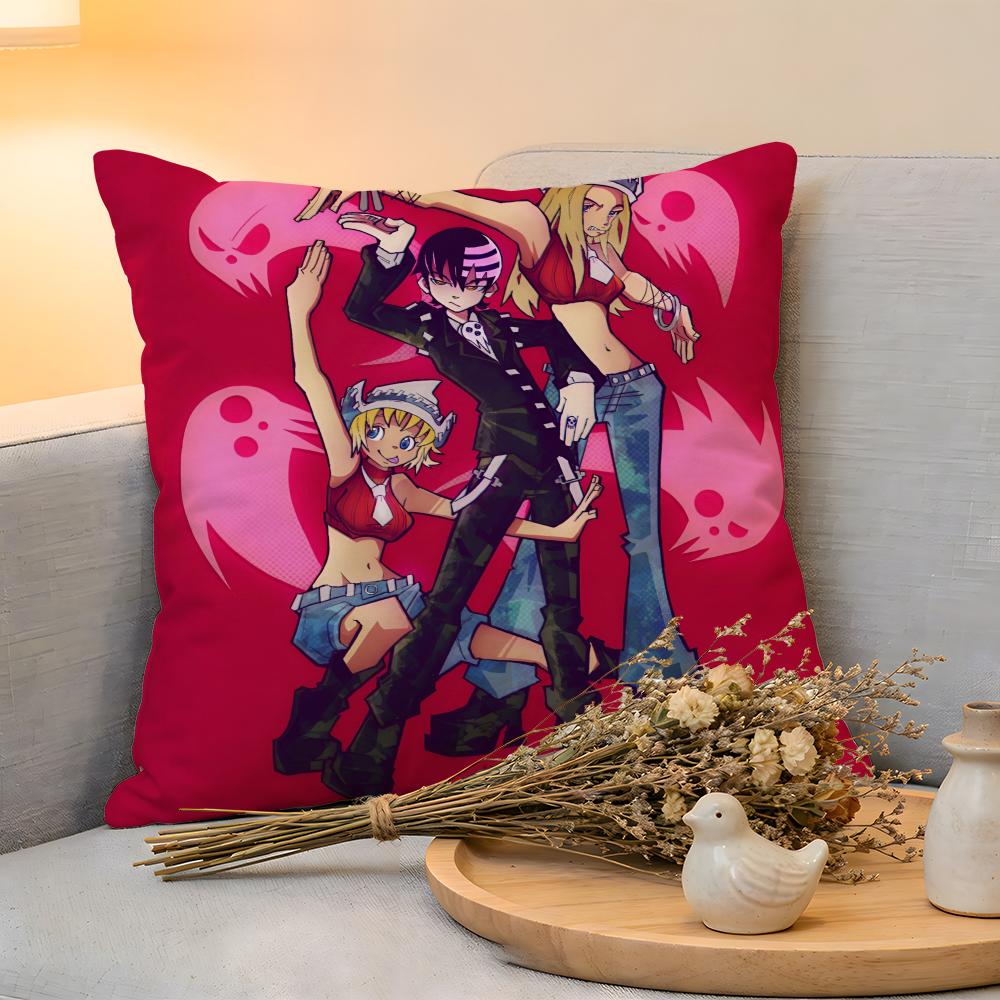 Cushion Cover Linen SkinFriendly Soft Decorative Case For Sofa Home Decor Hot Anime SSoul EaterS Pillow cover