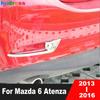 For Mazda 6 Atenza 2013 2014 2015 2016 Chrome Rear Bumper Fog Light Lamp Cover Trim Tail Foglight Bezel Trims Car Accessories