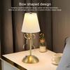 Pleated Shade Creative Lamps with Base 3 Colors Dimmable Pleated Shade Atmosphere Light Fabric Shade Desk Lamp for Living Areas