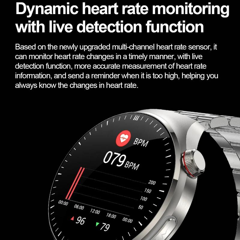 2026 Nuovo Preciso Lipidi Sanguigni Schermo AMOLED da 1,43" Smartwatch per la Salute ECG Acido Urico Pressione Sanguigna Chiamata Bluetooth Smartwatch Compatibile Android/iOS