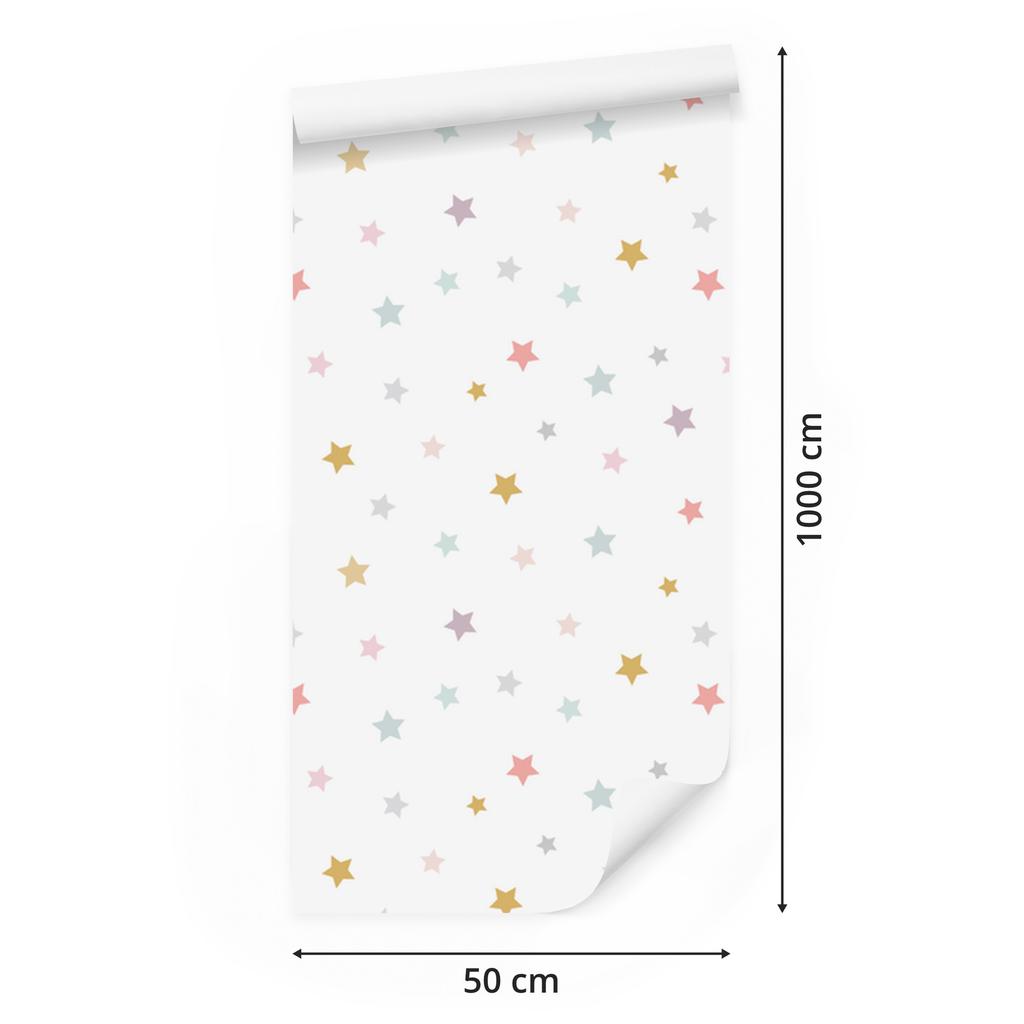 Colorful Stars Wallpaper for Living Room and Bedroom 50x1000
