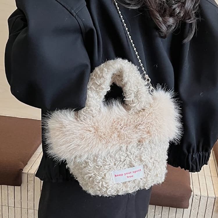 Women's Plush Mini Handbag Shoulder Bag