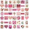50/100PCS Pink Retro Blend Sticker Scrapbook Gifts Laptop Luggage Funny Phone Luggage Aesthetic Coffee Skateboard Car Sticker
