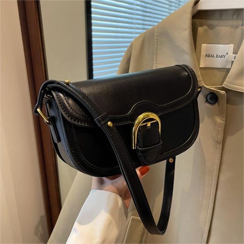 Retro High-end Fashion Bag Women's Commuter Versatile Saddle Bag Popular Foreign Casual Shoulder Bag