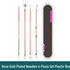 Stainless Steel Blackhead Remover and Pimple Extractor Set—4-Piece Beauty Tool for Acne and Zit Care