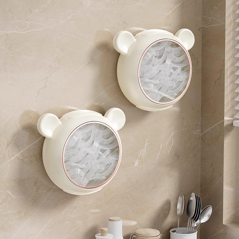 

Настенный выдвижной контейнер для хранения одноразовых кухонных бытовых крышек из пищевой пленки без отверстий Almond 1PC