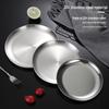 Stainless Steel Round Korean Style Matte Serving Plates