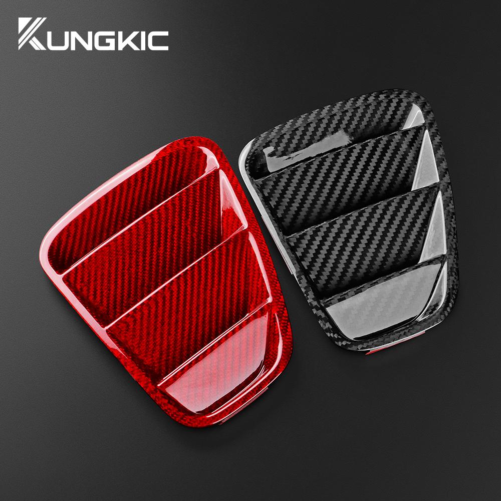 2PCS Real Hard Carbon Fiber Sticker For Fiat 500 Abarth 595 695 2017 2018 2019 2020 2025 2025 2025 Rear Tail Light Cover