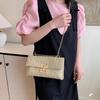 Damen Handtasche Mobile Geldbörse Sommer Strand Böhmischer Stil Handtasche Gewebte Kette Crossbody Schultertasche für Mädchen
