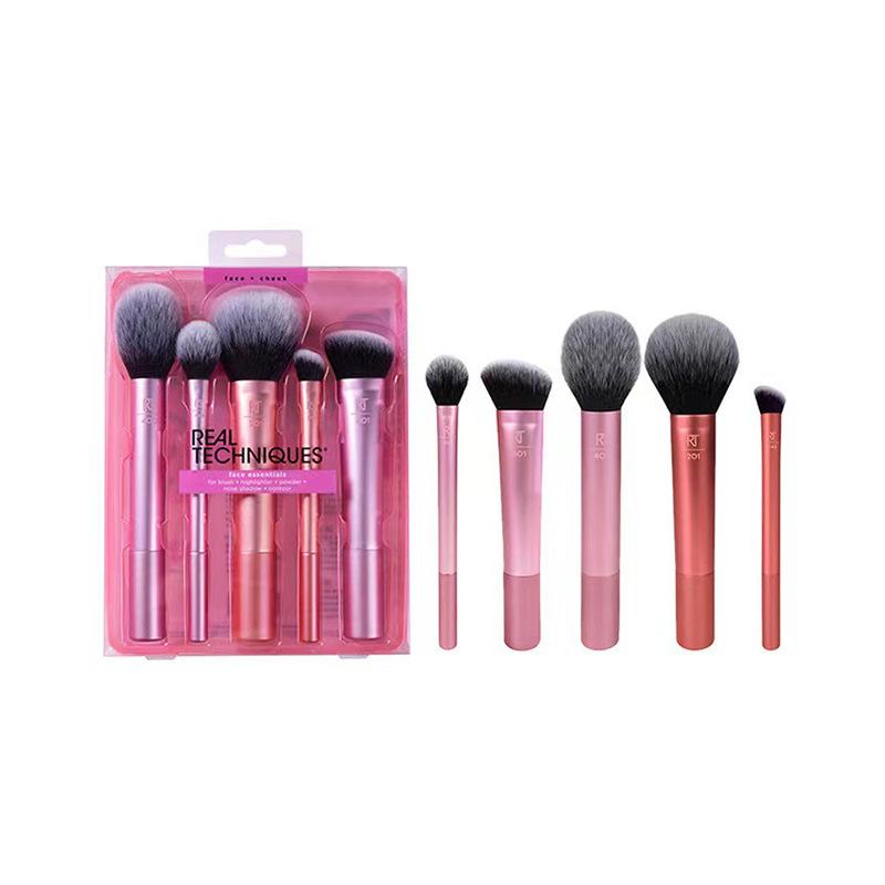 American RT 1407 Tragbares Make-up Pinselset: Rouge-, Foundation- & Highlighter-Pinsel