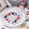 20pcs Star Heart Beads DIY Necklace Bracelet Accessories Red White Blue Wood Beads Tassel Craft Supplies