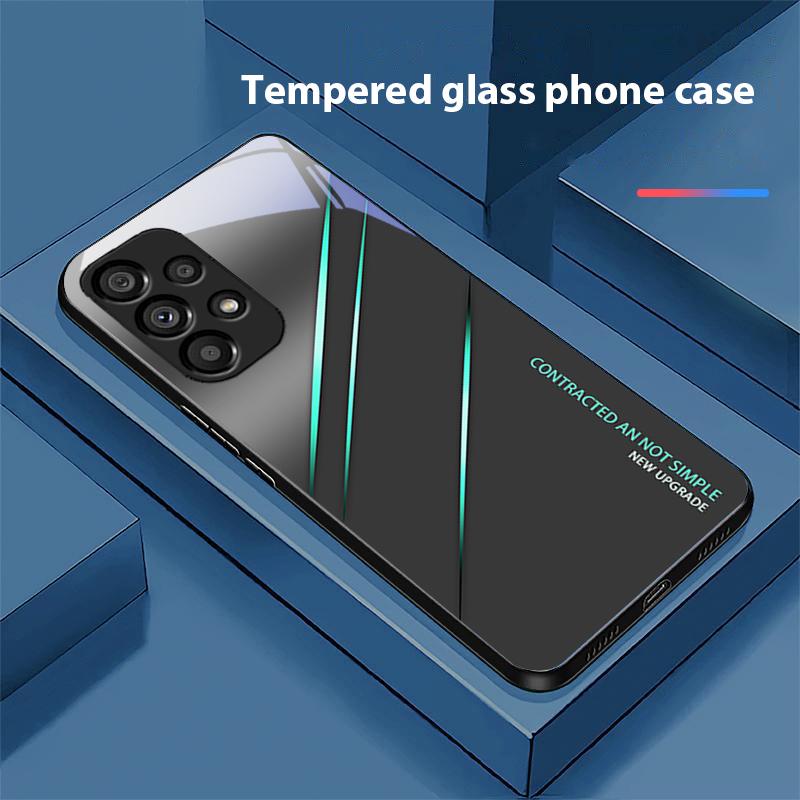 Crăpătură Roșie Gradient Pentru Samsung Galaxy S 8 9 10 20 Plus 21 FE 22 23 24 Ultra S7 Edge Carcasă Telefon din Sticlă Călită Neagră Carcasă Dură