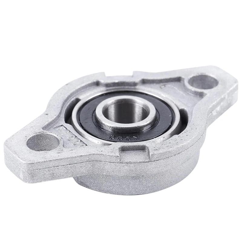 For Popular 2pcs KFL000 Bore Inner 10Mm Flange Ball Mounted Pillow Block Bearings Popular