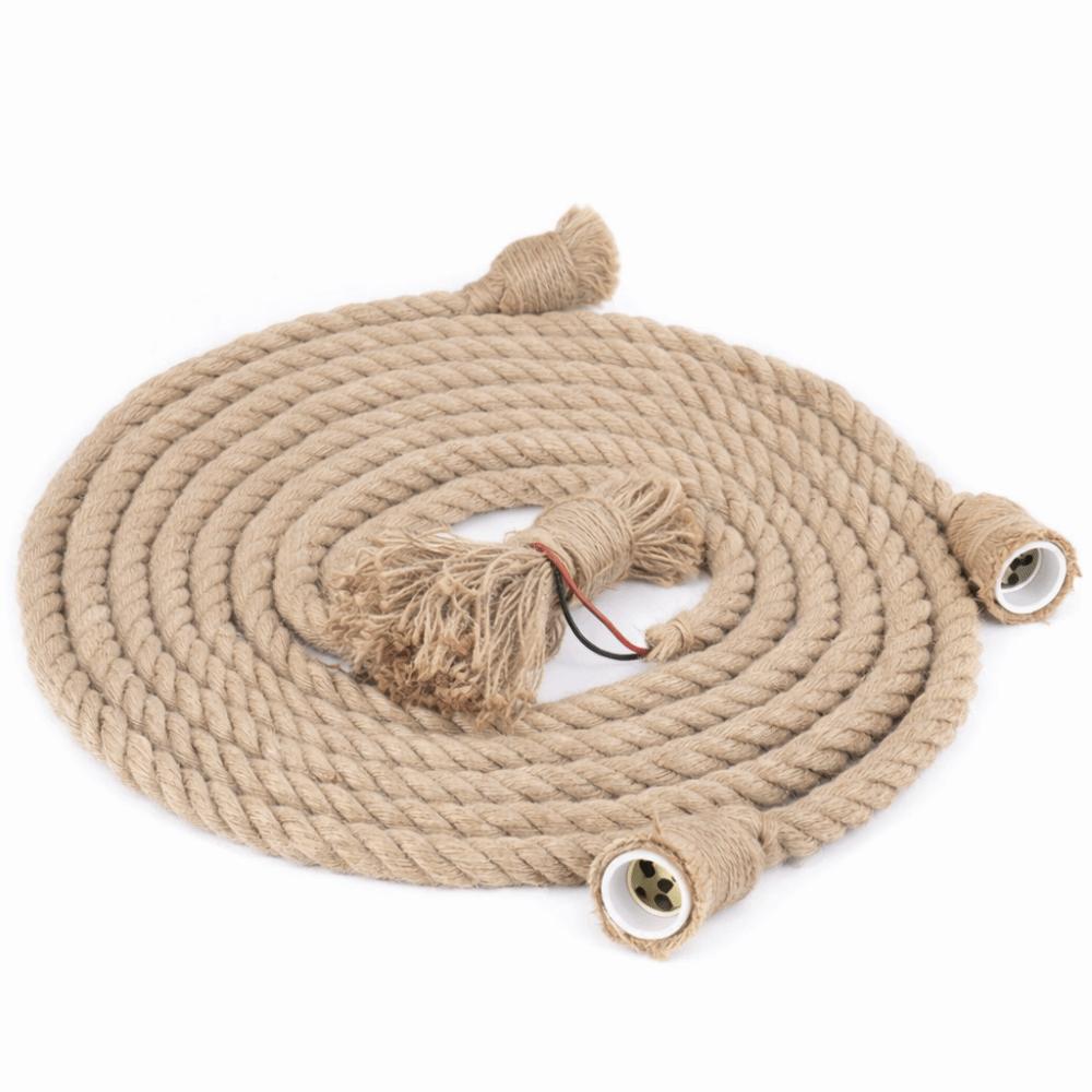 3M Pendant Light Fixture E27 Rope Pendant Light Durable Rustic Hanging Light  Cafe