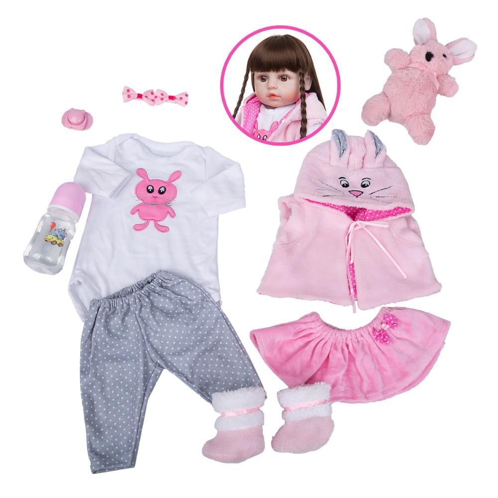 KEIUMI 48cm Realistic Silicone Baby Girl Doll