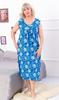 Camice da notte da donna taglie forti con stampa floreale, Estate 8239-002 HC