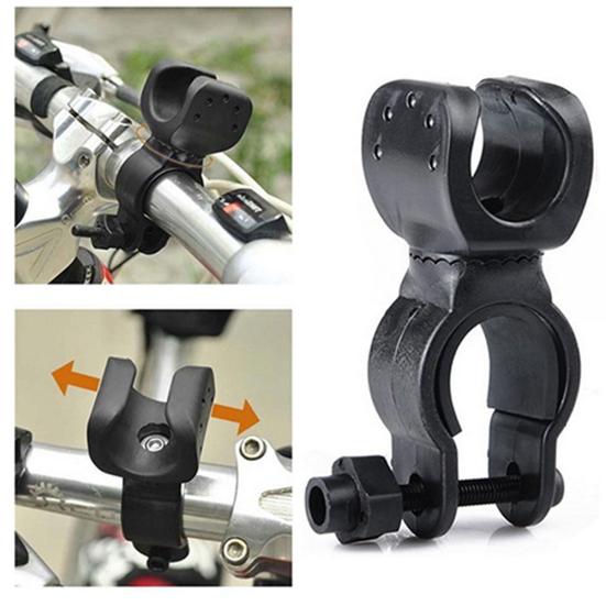 360-Grad-Fahrrad-LED-Taschenlampenhalterung für Fahrrad-Taschenlampen-Clip-Klemme