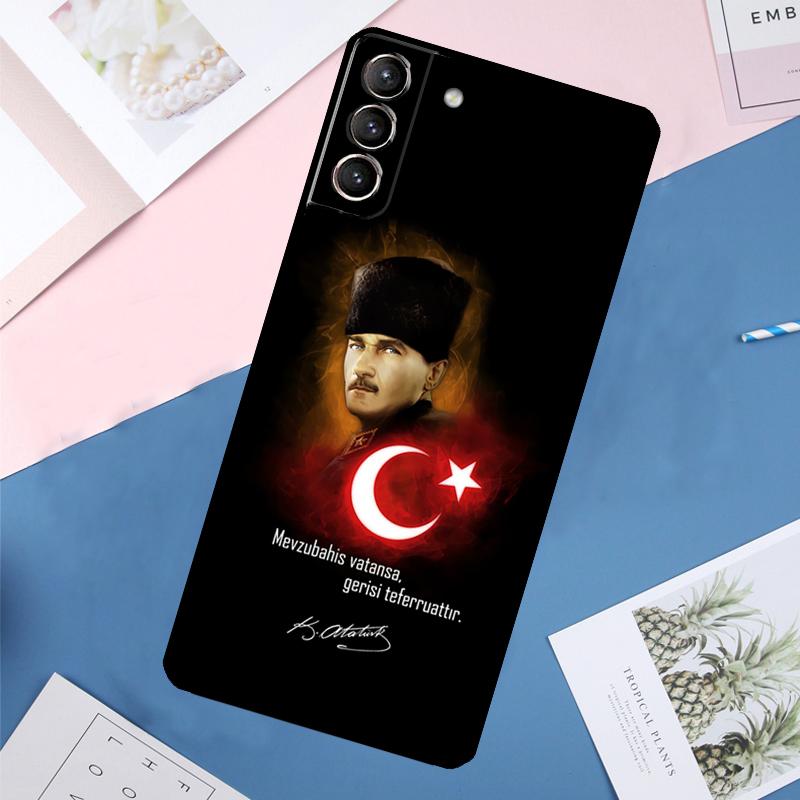 Turkey Turkish Flag Case For Samsung Galaxy S24 S23 S22 Ultra S20 S21 FE S8 S9 S10 Plus Note 10 20 Ultra Cover