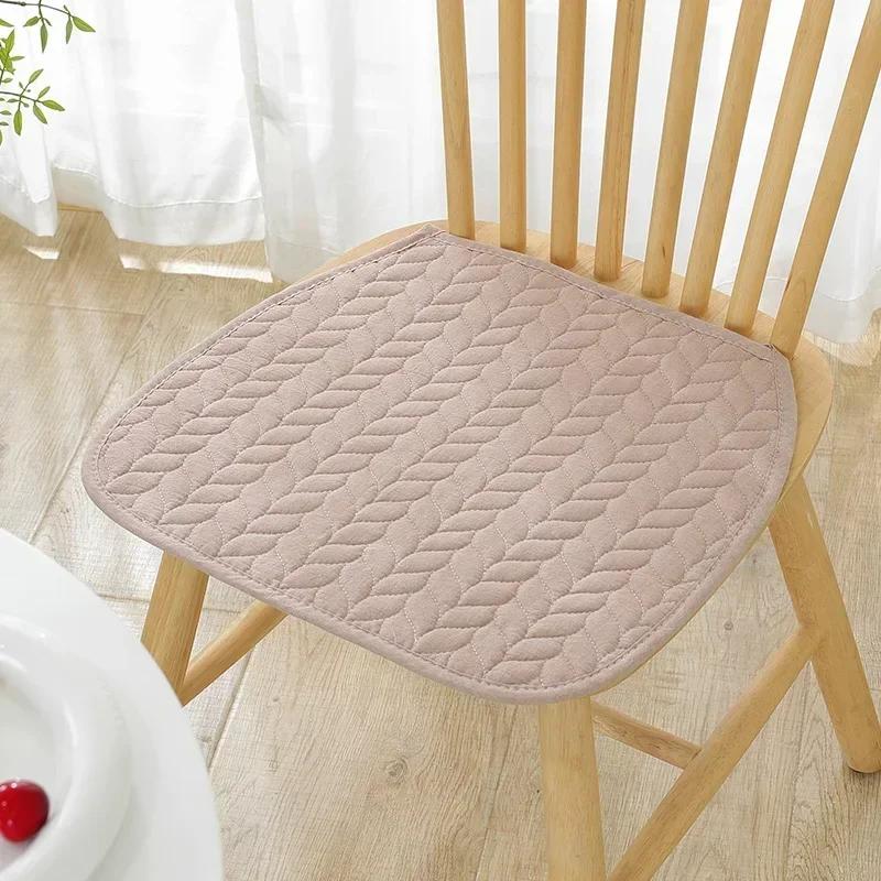 2 Pcs Four Season Universal Office Cushion Anti Slip Pure Cotton Simple Chair Cover Dining Computer Seat Cushion Chair Cushions
