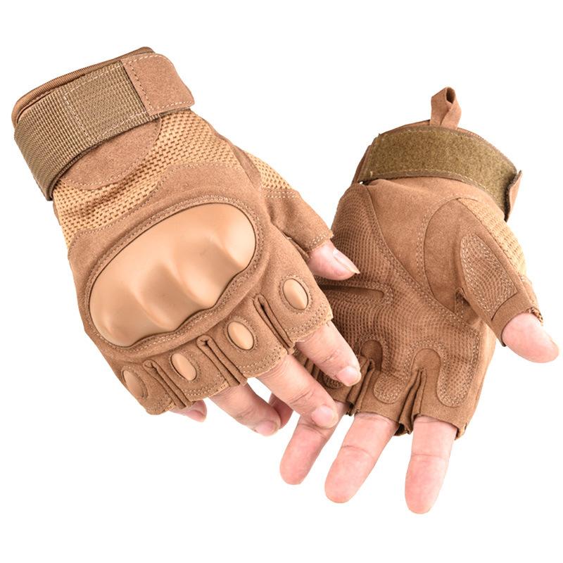 New Tactical Half Finger Gloves Hard Shell Outdoor Sports Cycling Motorcycle Fitness Mountaineering Training Long Finger Touch Screen Gloves