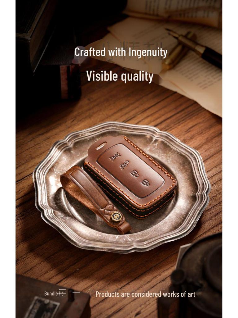 Maserati Key Cover for Greg President Ghibli MC20 - Car Key Bag, Buckle, and Pendant