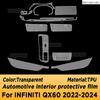 TPU Panel Navigation Screen Interior Protective Film Sticker Case Anti-Scratch Car For INFINITI QX60   2024