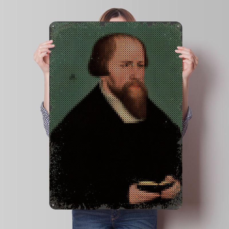 

Portrait of Caspar Cruciger Metal Poster Customized Wall Art Retro Vintage Tinplate Signs for Decoration Bedroom Decorations 20x30cm（7.8x11.8inch）