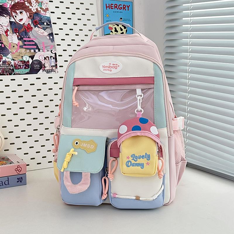 High-value Versatile Large-capacity Schoolbag Female Cute Backpack Junior High School Girl High School Student Backpack