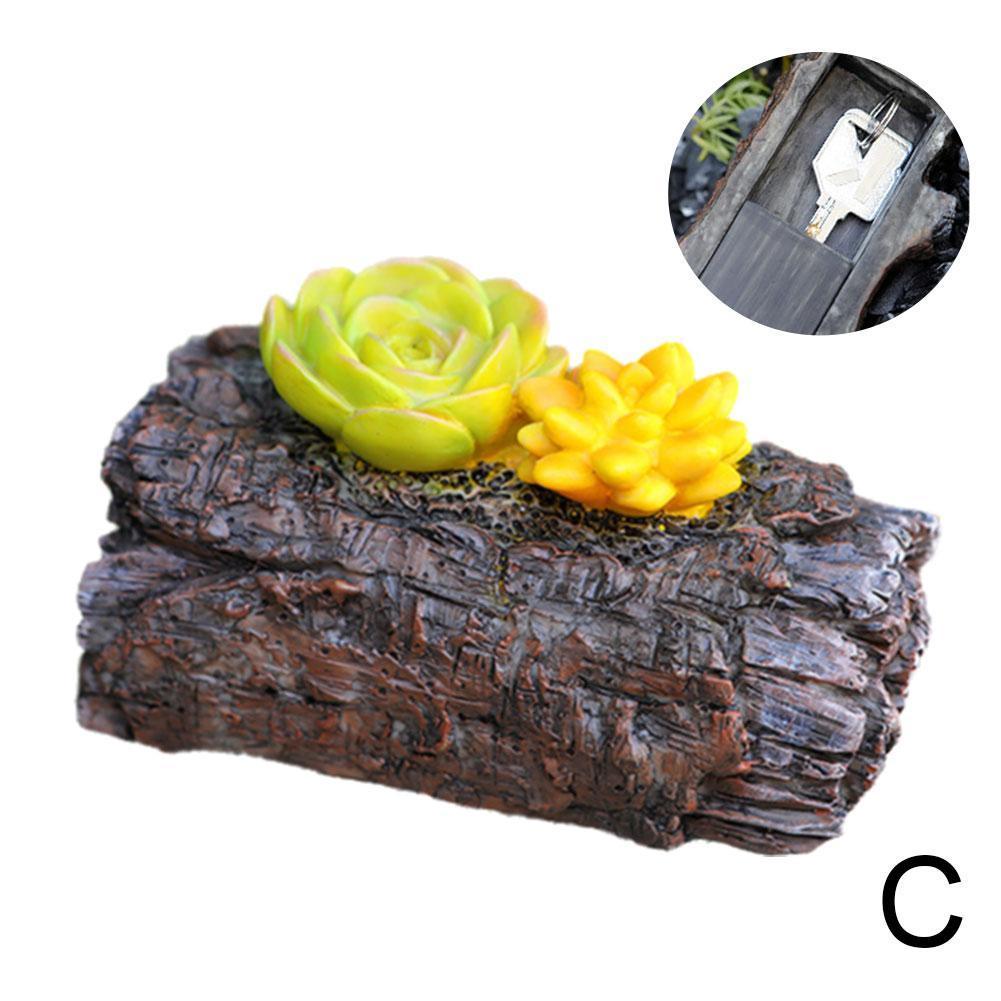 Outdoor Garden Key Safe Box Discreet Key Storage Rock Safety Ornament Stone Artificial Stone Hide Keys In Resin J7F8
