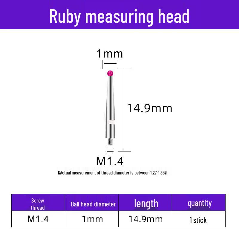 

Ruby Measuring Probe for Dial Indicators