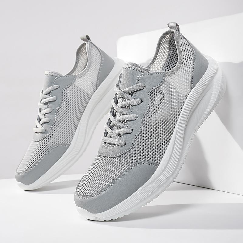 

Large size spring and summer new lightweight breathable mesh men s shoes casual sports shoes large mesh running shoes mesh shoes 48 светло-серый