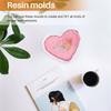 AEE4-5Pcs Silicone Coaster Moulds For Resin Cup Mats Mould Epoxy Casting Moulds Edge Heart Coaster Molds
