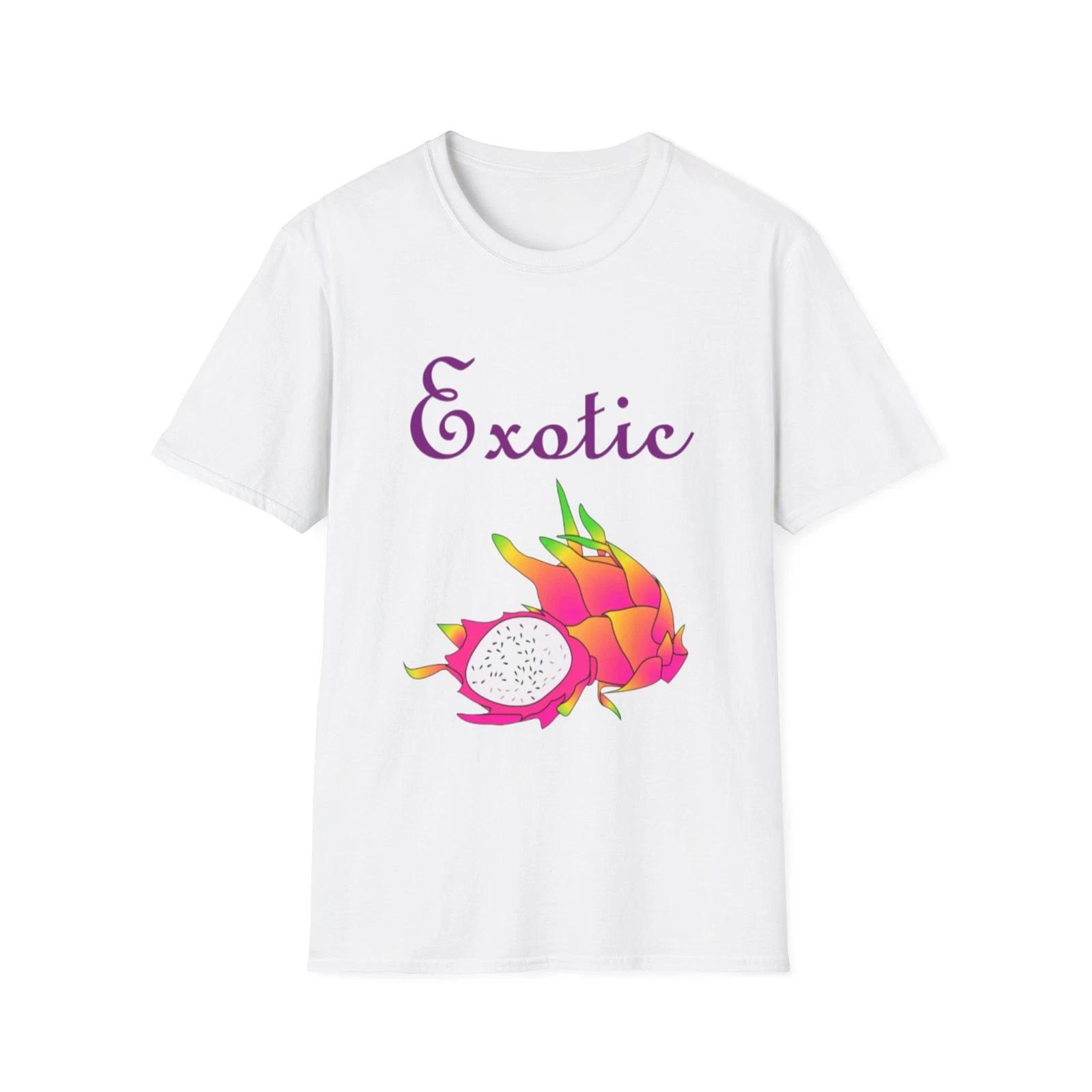 Exotic Dragon Fruit Quote Tropical White T-Shirt Summer Gift Tee XL