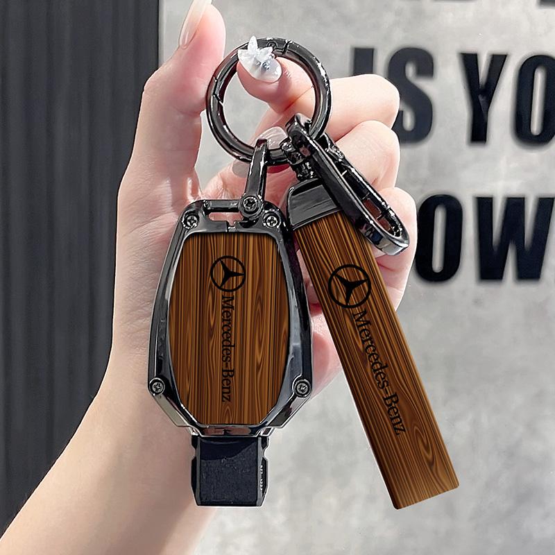 AABID1 Car Key Case Cover Key Bag Shell Fob For Mercedes Benz A B C S Class AMG GLA CLA GLC W176 W221 W204 W205 Key Bag Accessories