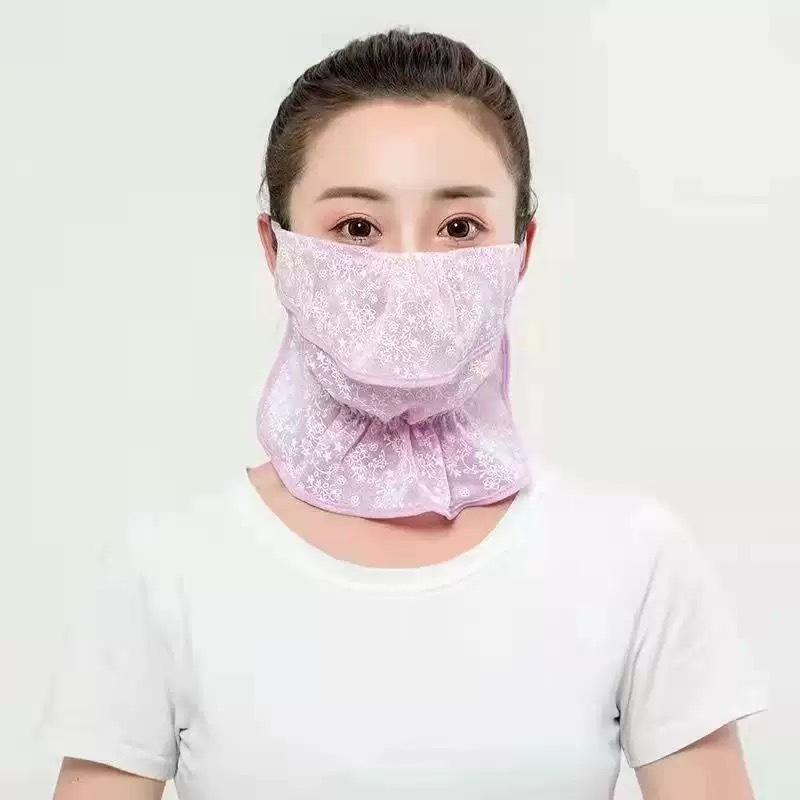 Anti-Uv Sunscreen Mask Breathable Ear Cord Face Cover Scarf Hanging Ear Dust-Proof Scarves Mask Summer Dust-Proof Veil