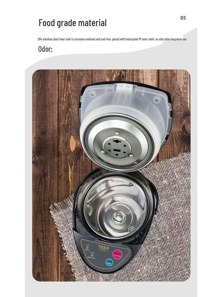 Inteligentní nerezová elektrická konvice s regulací teploty | Velká kapacita, plně automatická láhev na horkou vodu