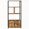 Modern Bookshelf, Stylish Room Divider with Open Compartments and Closed Storage, Versatile Living Room Shelf (only with bookshelf)