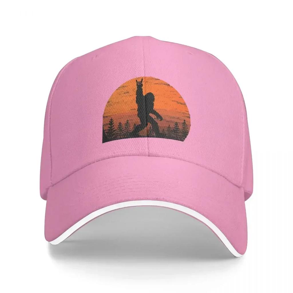 Funny Retro Bigfoot Rock Roll Shirt Forest Sasquatch Believers Birthday Cap Casual Baseball Caps Adjustable Hat Baseball Hats