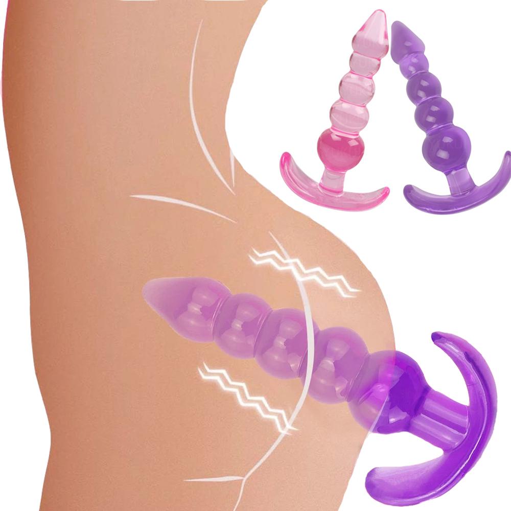 Měkké silikonové anální kolíky pro začátečníky Anální stimulátor Trenér Sex Play Hračka pro ženy Páry Masáž bodu G Unisex sex