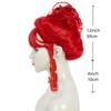 REEWES Red Curly Braid Wig Beetle Miss Argentina Halloween Costume Juice Synthetic Hair For Daily Party Anime Cosplay