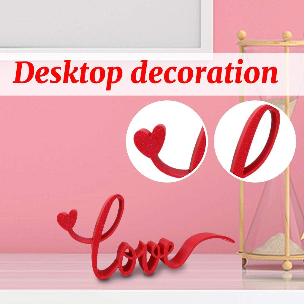 LOVE Letter 3D Printed Ornament