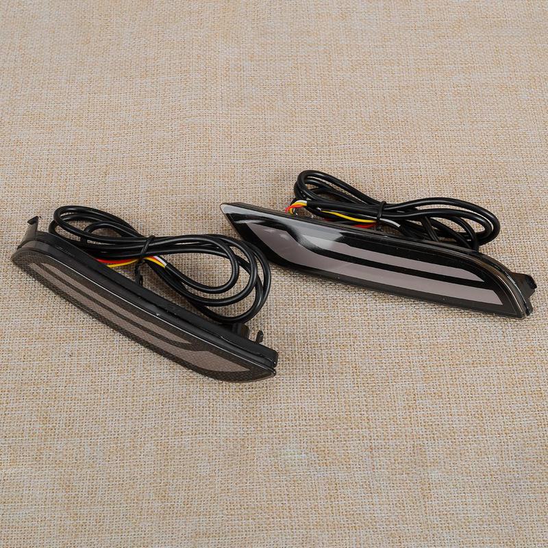 1 Pair Smoked Lens Rear Bumper Reflector LED Tail Turn Signal Light Brake Lamp Fit for Toyota Camry 2018   - 12V