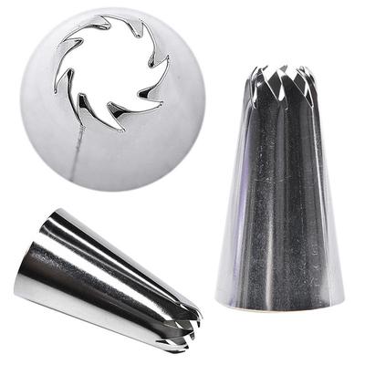 2Pcs Stainless Steel Pastry Tube Cream Icing Piping Tips Nozzle Fondant Cake Decor