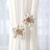 2Pcs Japanese Flower Curtain Tiebacks Bohemian Iron Rope Curtain Drapes Holder Clip Drapery Holdback Farmhouses Decors