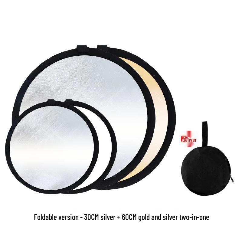 Tragbarer Fünf-in-Eins Mini Faltbarer Fotografie Reflektorständer zur Lichtsteuerung