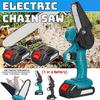 1500W 4 Inch Cordless Rechargeable Chainsaw Woodworking Garden Tool Mini Electric Chain Saw